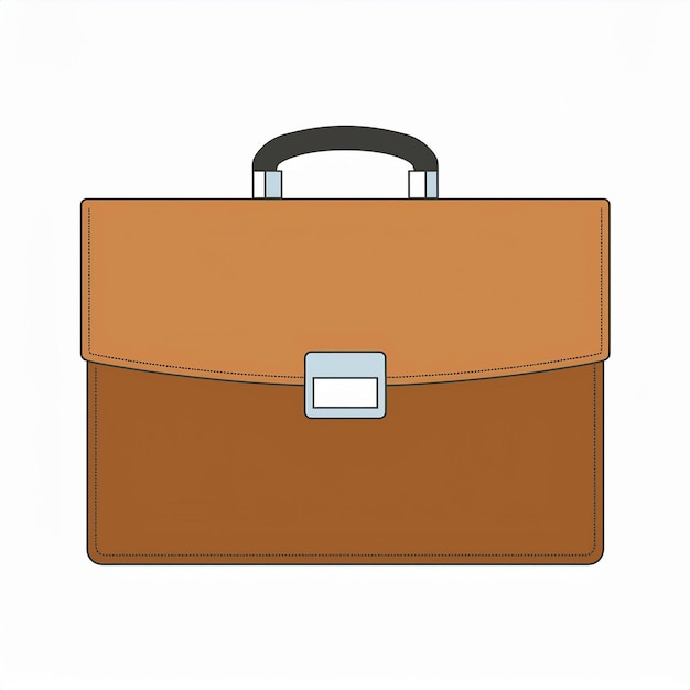 Vector a brown briefcase with a tag that says quot the top quot