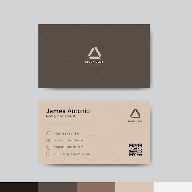 Brown business identity card template concept