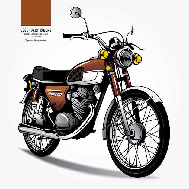 Brown classic motorbike