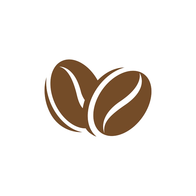 Brown Coffee Beans Icon isolated on a White Background Vector Illustration