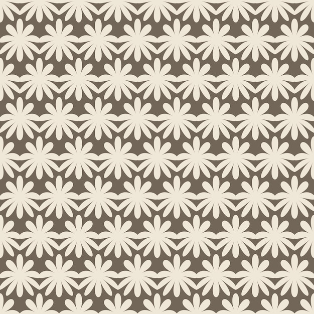 Brown coffee flowers wallpaper seamless pattern