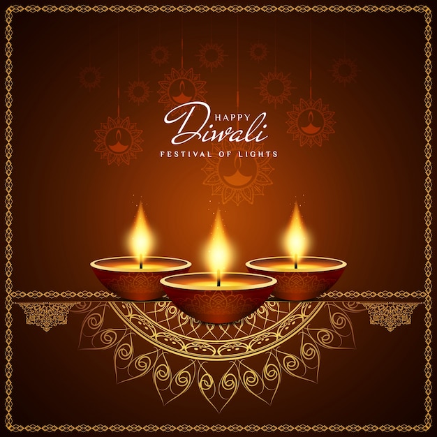 Brown design for diwali festival