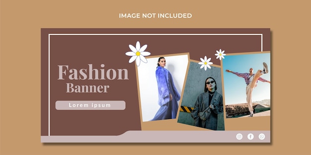 Brown fashion banner template design