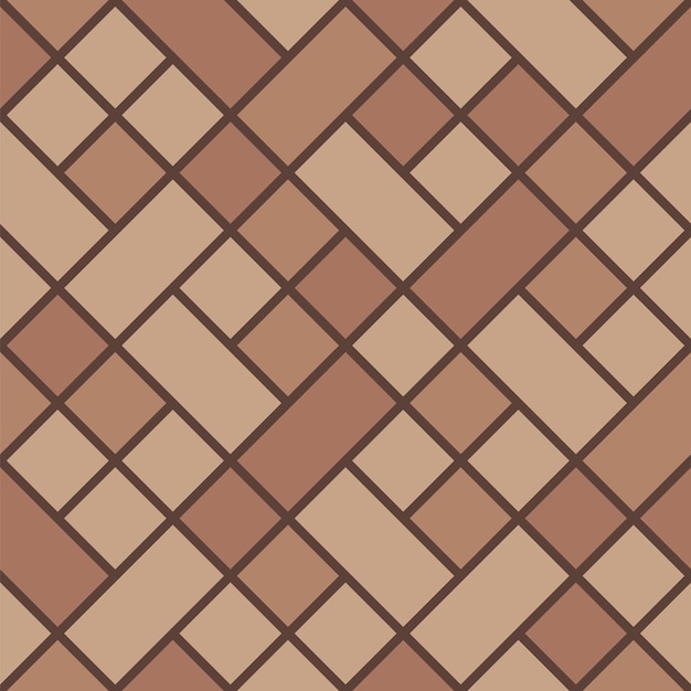 Vector brown flanders weave pavement top view pattern