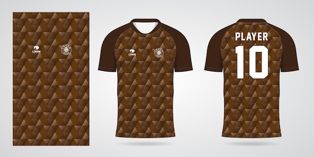 brown football jersey sport design template