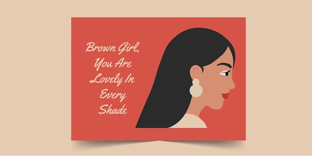 Brown Girl You Are Lovely In Every Shade Greeting Card for African Women