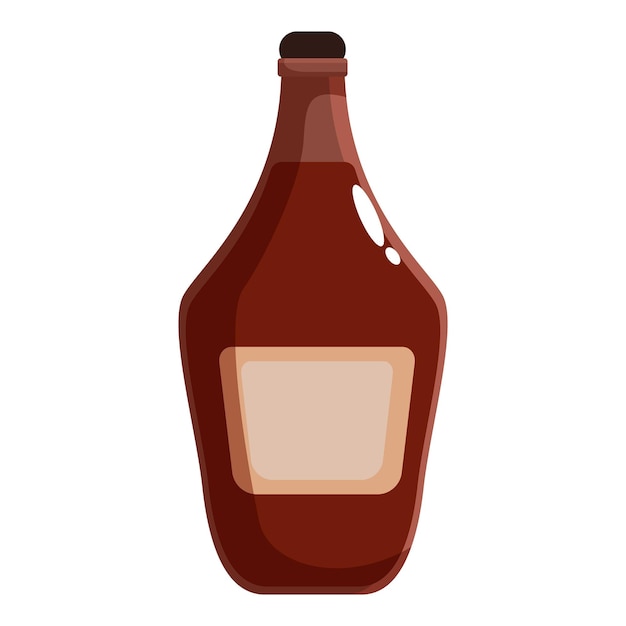 Brown glass bottle with blank label for your product