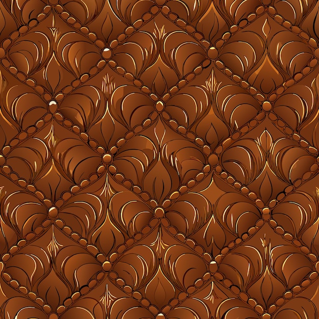 Vector a brown and gold pattern of the tiles