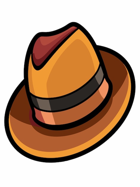 a brown hat with a black band around it