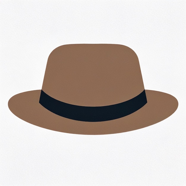 a brown hat with a black band and a black band