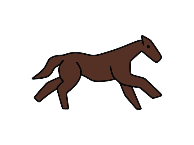 the brown horse is galloping