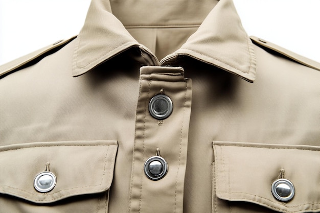 Vector brown jacket shirt isolated on hanger long sleeve shirts brown jacket isolated on hanger background