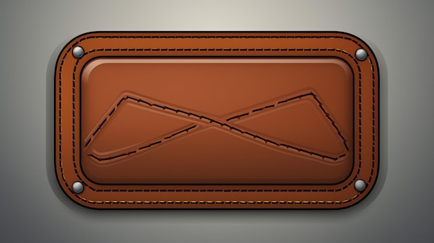 a brown leather wallet with a brown leather strap that saysxon it