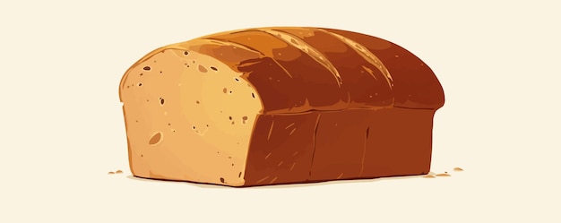 Vector brown loaf of bread vector flat minimalistic isolated illustration