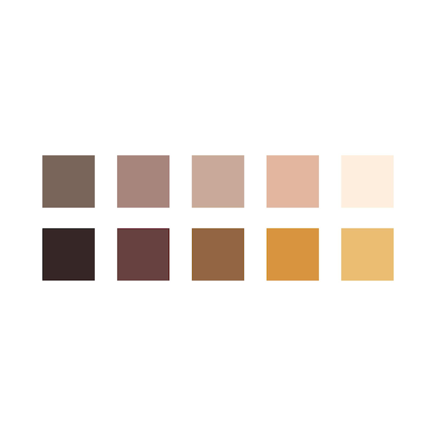 Brown or mocha color palette vector design template