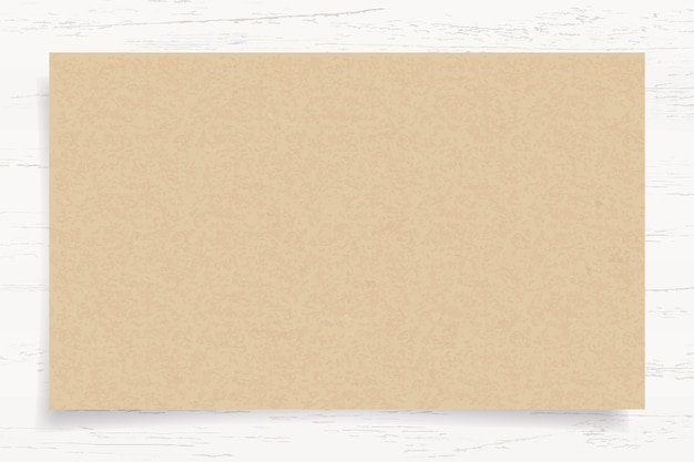 Brown paper texture on white wood background.