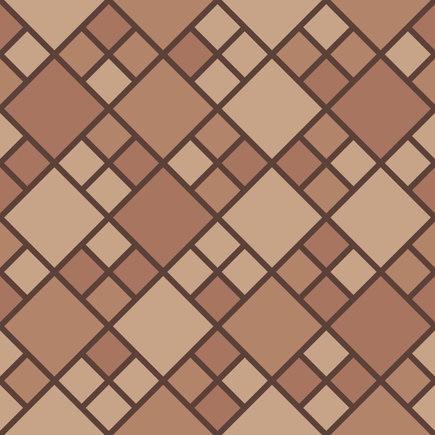 Brown pavement top view pattern mosaic ornament