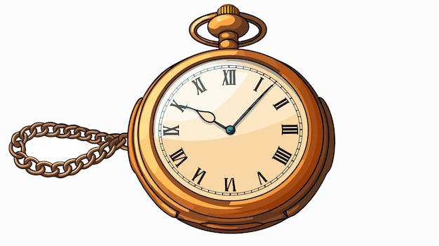 Vector brown pocket watch icon vector illustration image