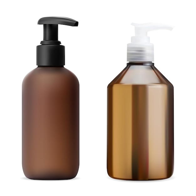 Brown pump bottle for beauty cosmetic Shampoo dispenser