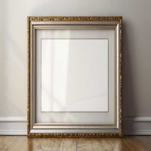 Vector brown room with a realistic frame