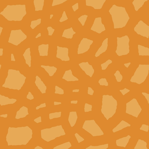 Brown seamless pattern with light brown organic shapes