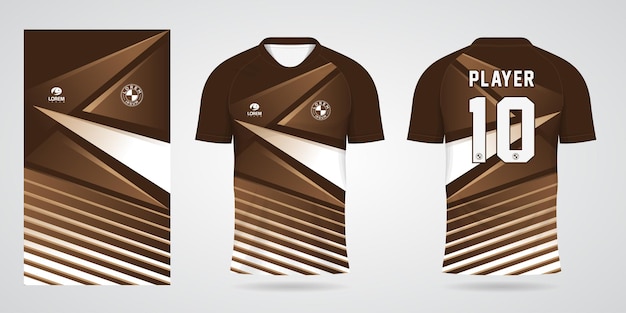 brown sports soccer jersey template