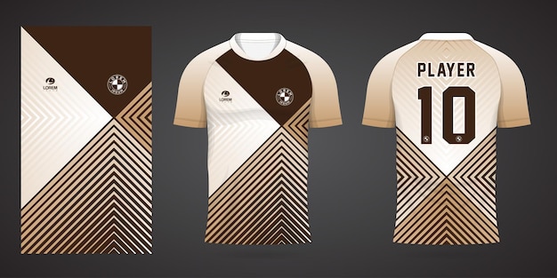 Brown sports soccer jersey template