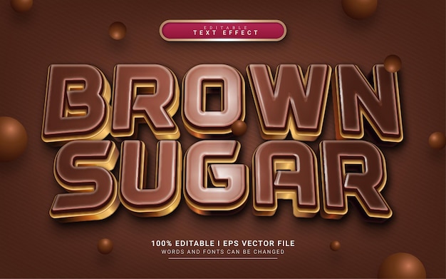 Brown sugar 3d style text effect