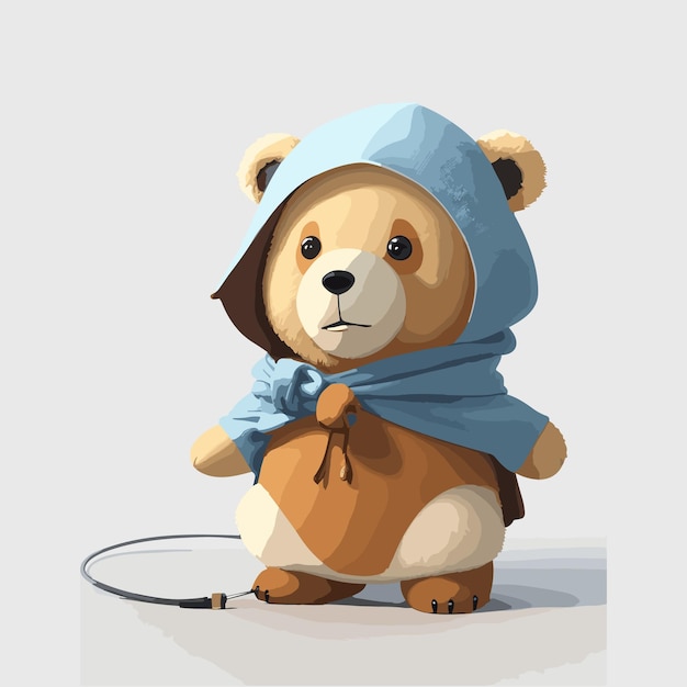 Brown Teddy bear on white background isolated