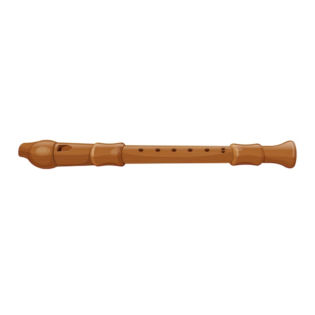 Brown wooden flute