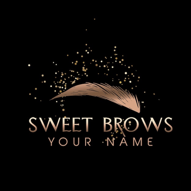 BROWS LOGO DESIGN, Eyebrows Logo, Logo design, Logo, Premade logo, Logo Template, Microblading, beau