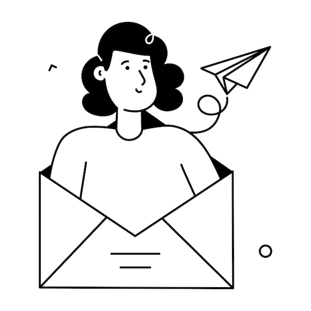 Browse the editable glyph illustration of feedback envelope