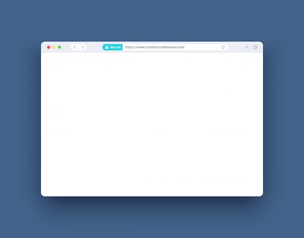 Browser window in modern style