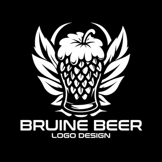 Vector bruine beer vector logo design