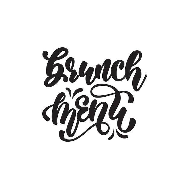 Brunch menu lettering design