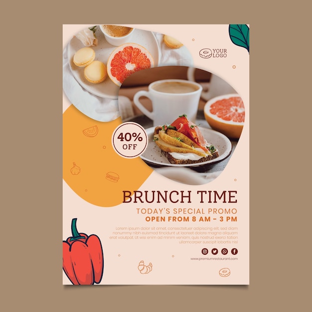 Brunch poster template