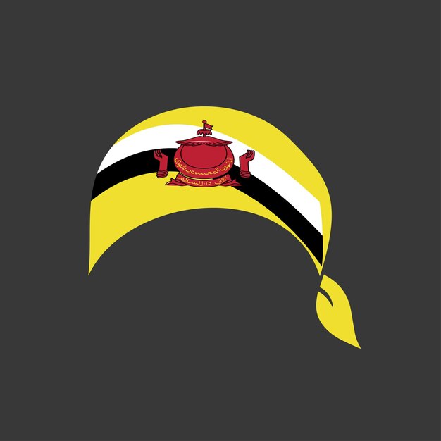 Brunei flag headband vector