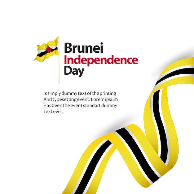 Brunei Independence Day Vector Template Design Illustration