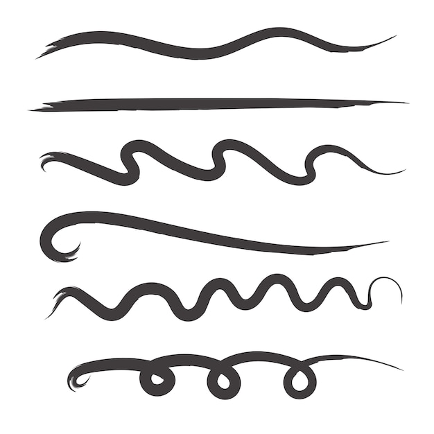 brush and pencil vector strokes