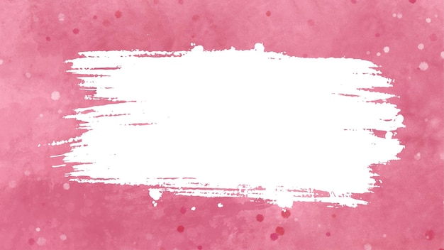 Brush stroke abstract banner with text space pink background