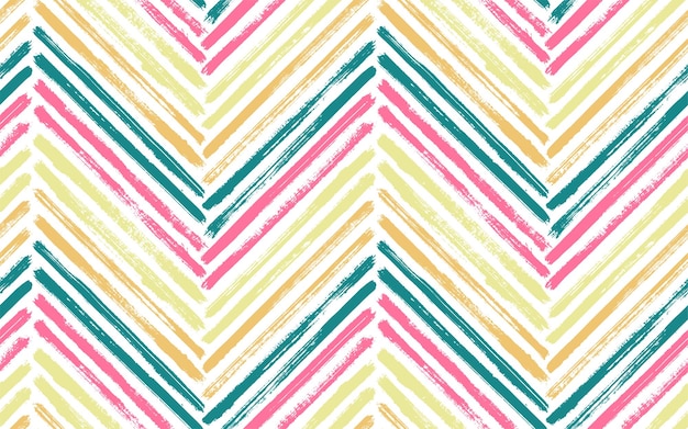 Brush stroke chevron zig zag seamless pattern