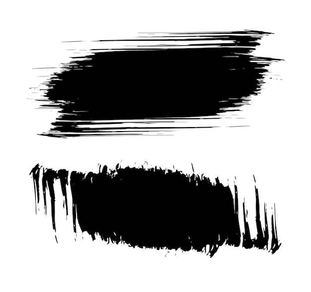 Vector brush stroke set design