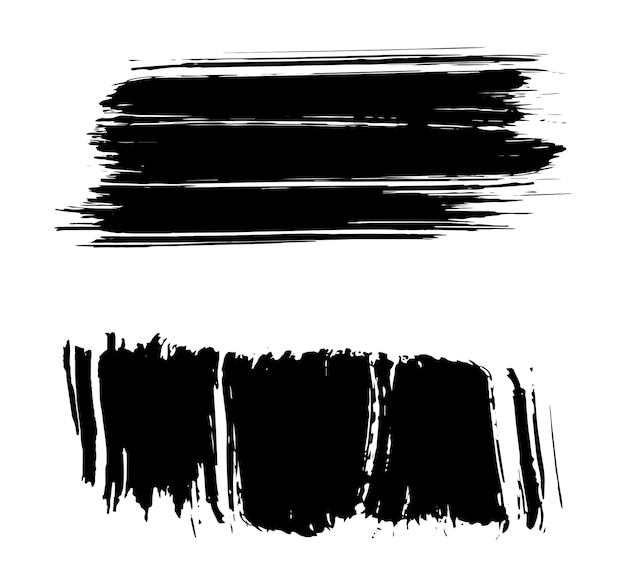 Vector brush stroke set design