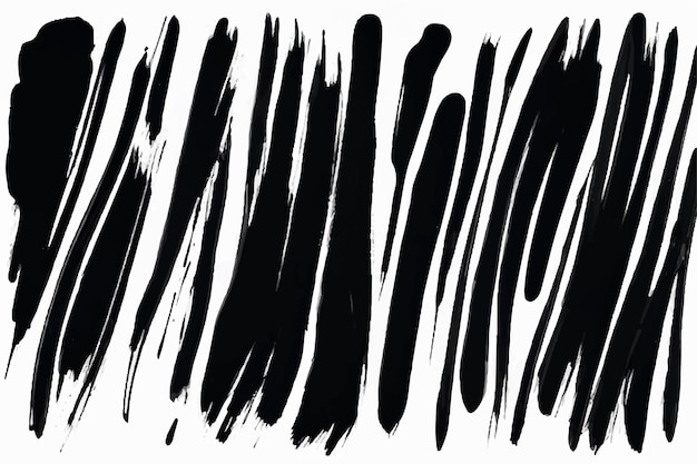 Brush Stroke texture on white background strong brush stroke graphic element Black Brush strokes