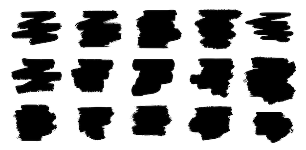 Brush strokes vector collection