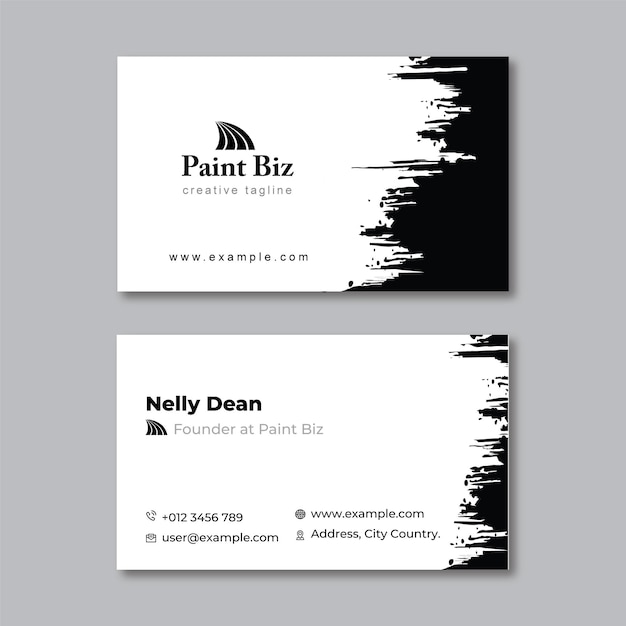 Brush Style Business Card Template