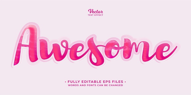 brush text effect editable eps cc