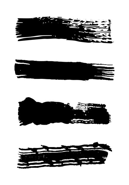 Vector brushes 7grunge brush strokesvector linear strokesabstract ink backgrounds