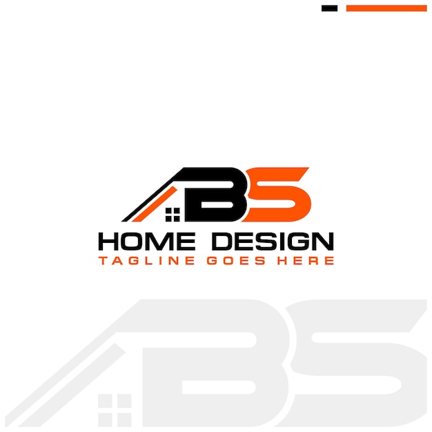 BS initial home or real estate logo vector design