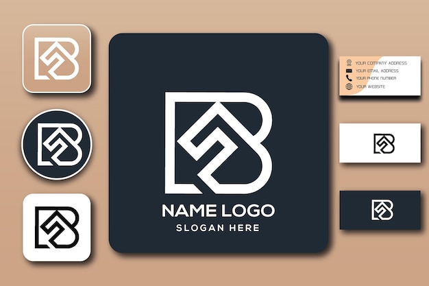 BS monogram logo template